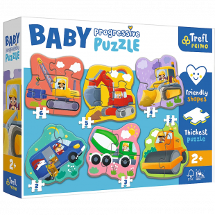 Puzzle Trefl progressive with big vehicles set of 6 (2+ years)