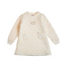 Dress cotton fleece blend with embroidery and tights (6 months-4 years)
