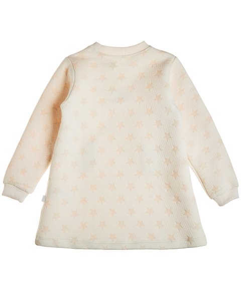 Dress cotton fleece blend with embroidery and tights (6 months-4 years)