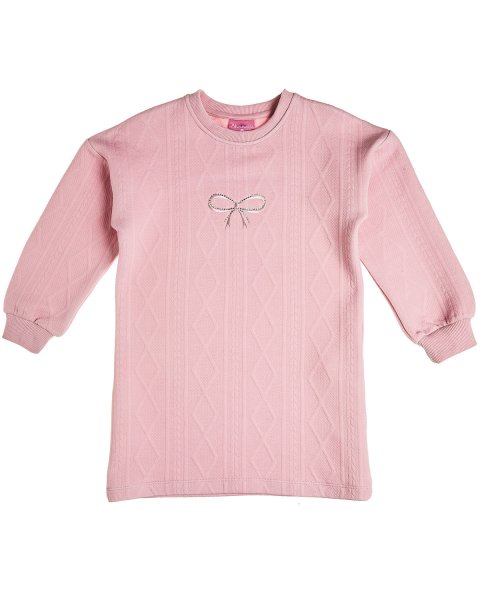 Dress with embroidery with rhinestones (6-14 years)