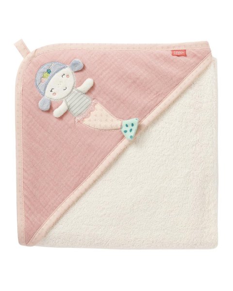 Hooded Towel Fehn mermaid 80x80cm (0+ months)