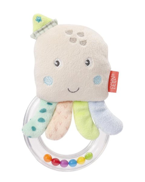 Toy Fehn rattle ring octopus (0+ months)