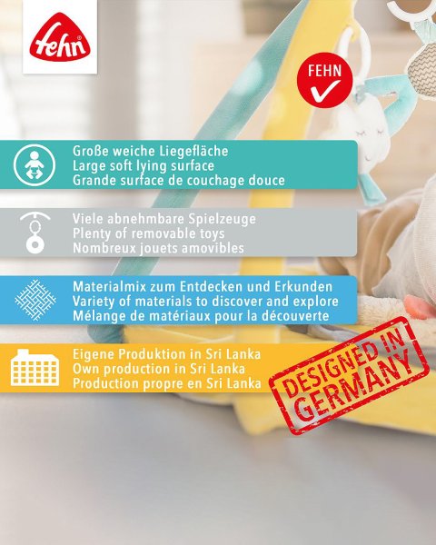 Πάπλωμα 3D δραστηριοτήτων χαμαιλέοντας Fehn (0+ μηνών)