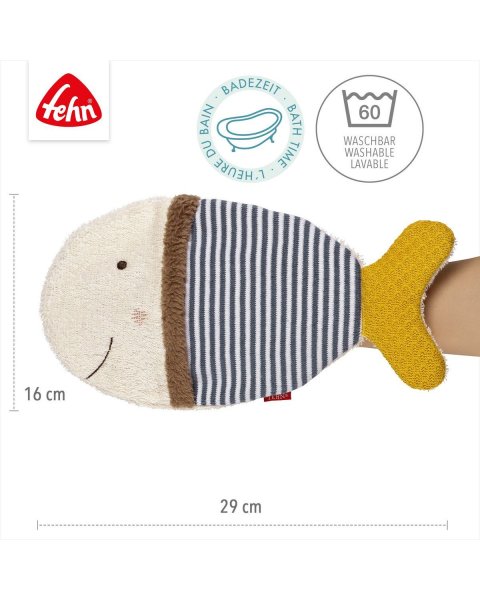 Wash Mitt Washcloth Fish Fehn (0+ months)