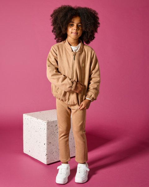 Jacket bomber Greenwich Polo Club with suede effect and embroidery (6-16 years)