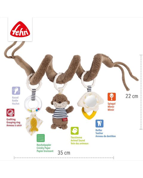 Plush activity spiral toy otter Fehn (0+ months)