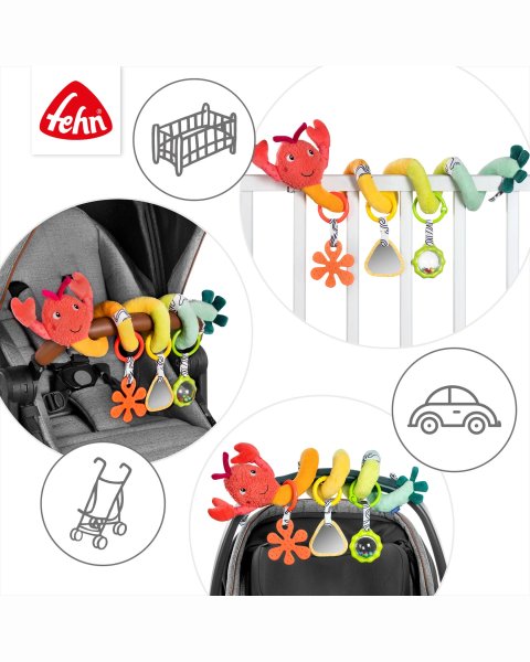 Plush activity spiral toy lobster Fehn (0+ months)