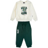 Tracksuit cotton fleece blend Five Star with embossed details 3pcs (12 months-5 years)
