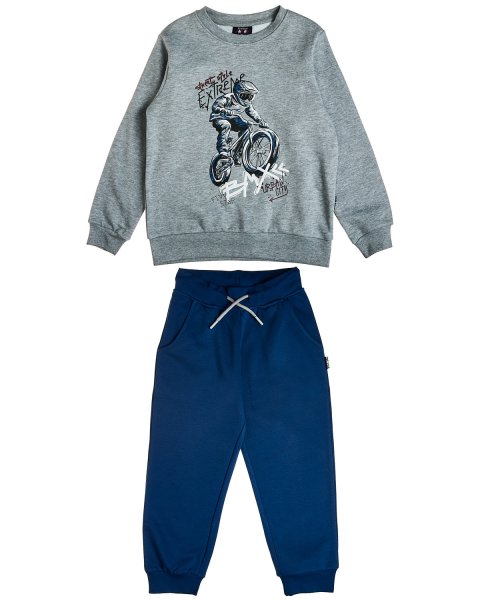 Tracksuit cotton fleece blend Five Star with embossed details 3pcs (6-14 years)