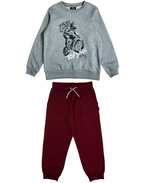 Tracksuit cotton fleece blend Five Star with embossed details 3pcs (6-14 years)