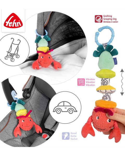 Motoric toy Fehn lobster with vibration 14cm (0+ months)