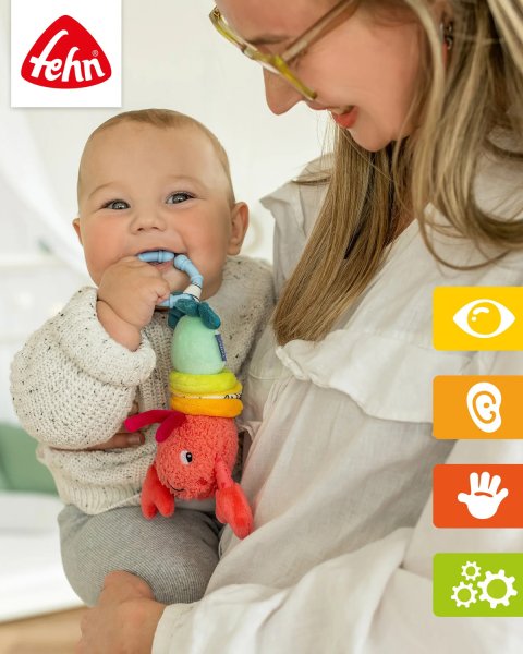 Motoric toy Fehn lobster with vibration 14cm (0+ months)