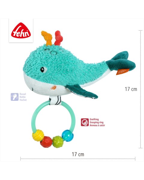 Grasping toy for rattling Fehn whale (3+ months)