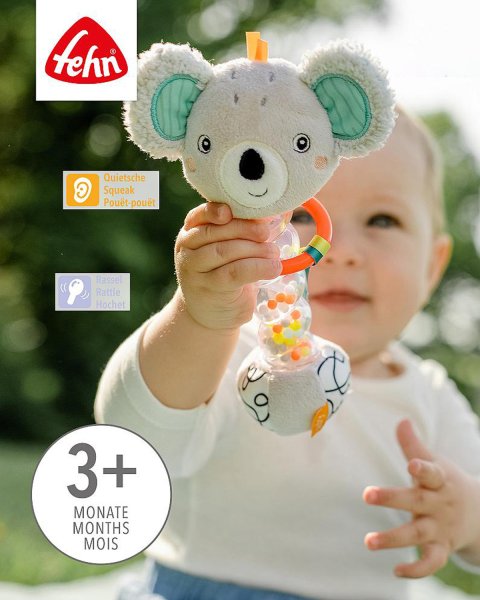 Motoric Toy Koala Fehn with Rattle Stick 19cm (3+ months)