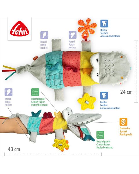 Hand Puppet Crocodile Fehn 40cm (6+ months)