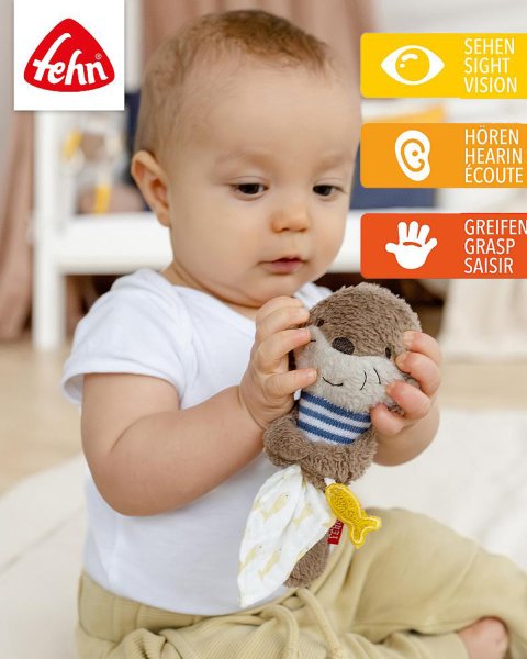 Grasping Toy Otter for Rattling 16cm (0+ months)