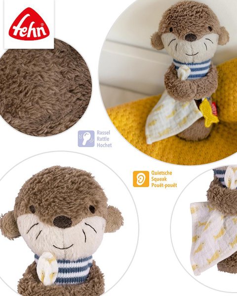 Grasping Toy Otter for Rattling 16cm (0+ months)