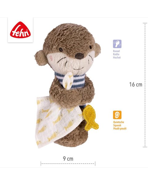 Grasping Toy Otter for Rattling 16cm (0+ months)
