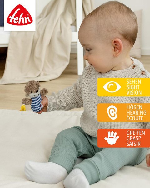 Grasping Toy Otter for Rattling 9,5cm (0+ months)