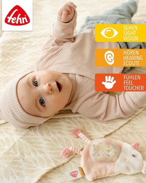Activity Crinkle Toy for Grasping Fehn bird 19cm (0+ months)