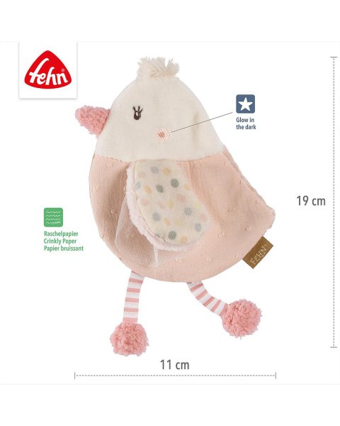 Activity Crinkle Toy for Grasping Fehn bird 19cm (0+ months)