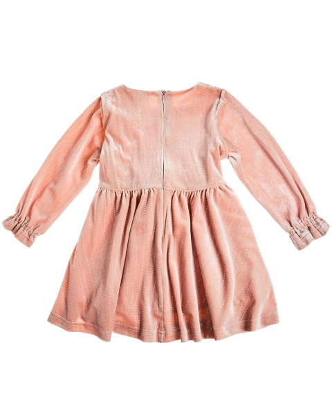 Velour dress with bow (12 months-5 years)