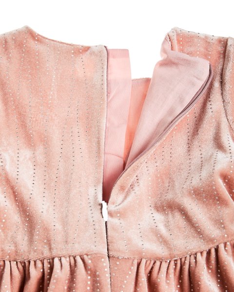 Velour dress with bow (12 months-5 years)