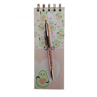 Notebook with pen Nici avocado