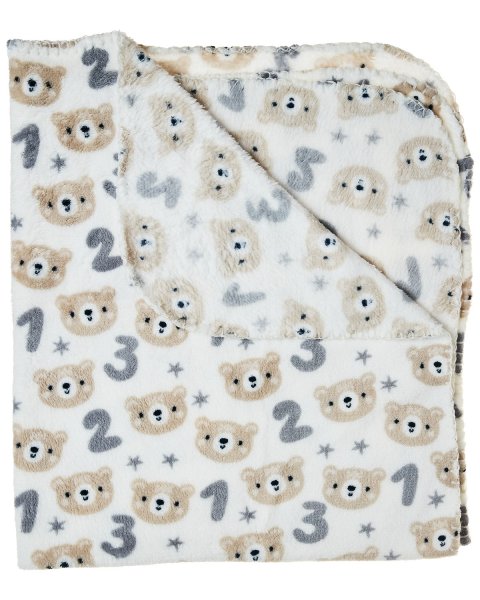 Plush teddy bear, blanket 90x75cm, basket Tender Comforts