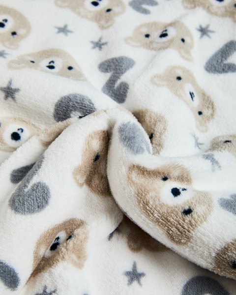 Plush teddy bear, blanket 90x75cm, basket Tender Comforts
