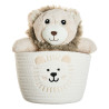 Lion basket with plush toy and 90x75cm blanket Tender Comforts