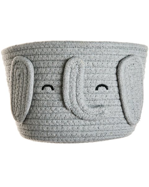 Elephant basket with plush toy and 90x75cm blanket Tender Comforts