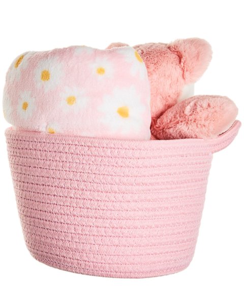 Fox basket with plush toy and 90x75cm blanket Tender Comforts