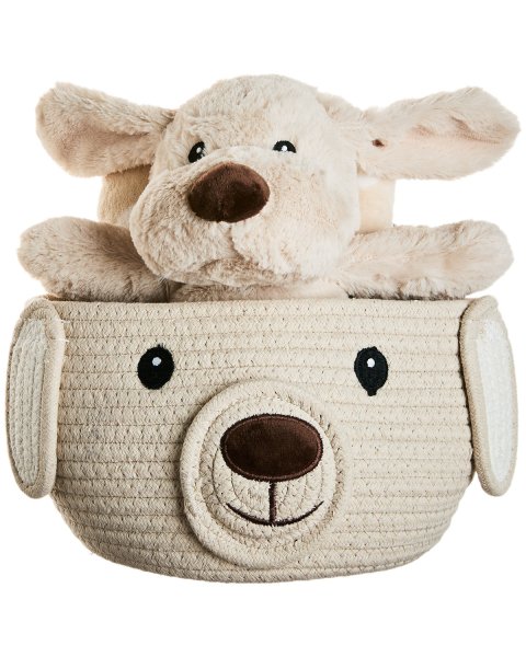 Dog basket with plush toy and 90x75cm blanket Tender Comforts