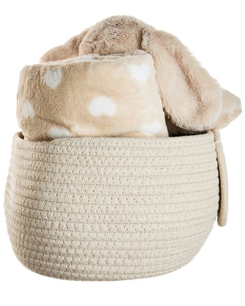 Dog basket with plush toy and 90x75cm blanket Tender Comforts