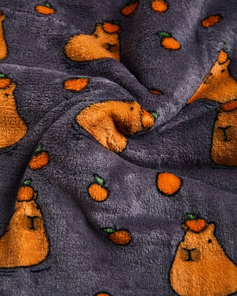 Plush toy capybara with blanket 90x75cm Tender Comforts
