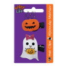 Set of 2 Halloween hair clips (ghost and pumpkin)
