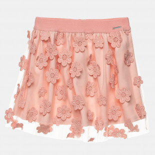 Skirt with embroidery and tulle (12 months-5 years)