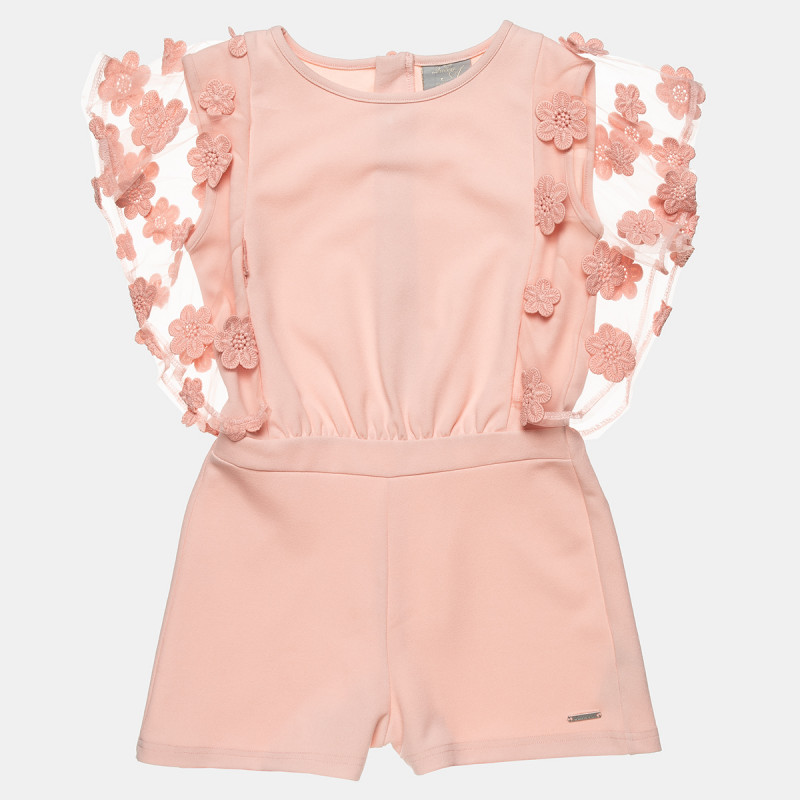 Playsuit with embroidery and tulle (6-14 years)