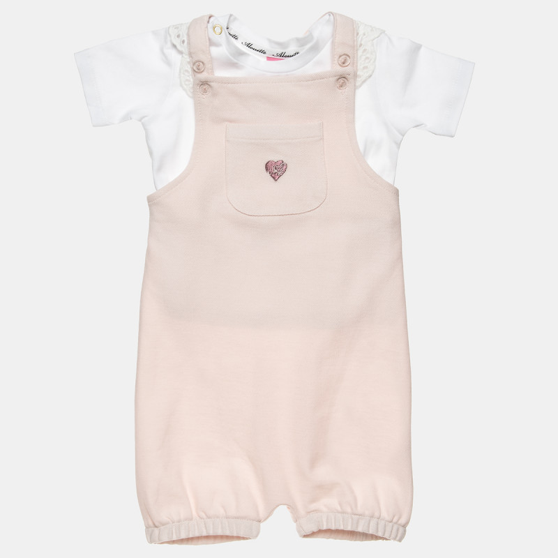 Overall cross back design and top (3-18 months)