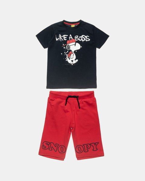 Set Snoopy t-shirt and shorts with print (2-5 years)