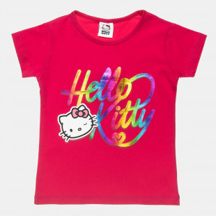 Μπλούζα Hello Kitty με γυαλιστερό τύπωμα (3-6 ετών)