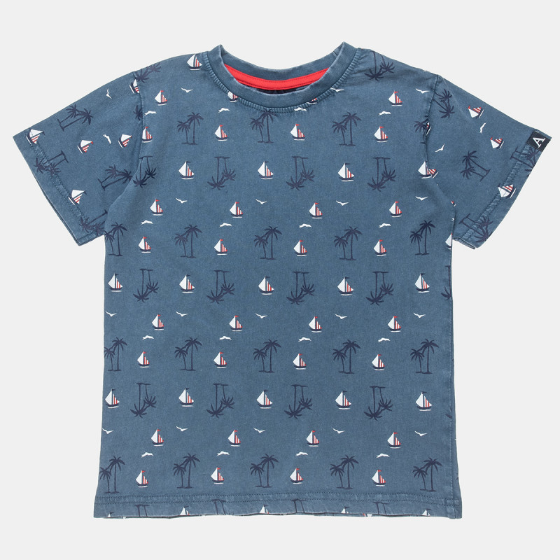 T-Shirts with boats pattern (12 months-5 years)