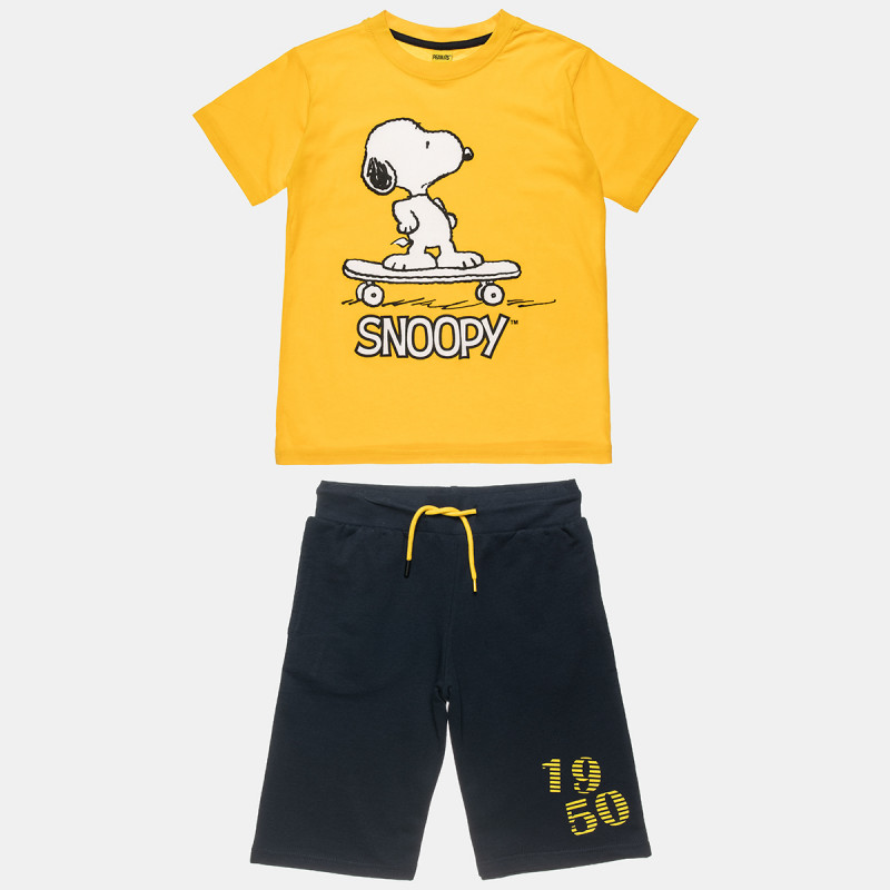 Set Snoopy t-shirt and shorts with print (6-12 years)