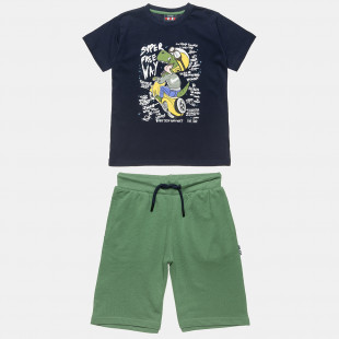 Set Five Star t-shirt with shiny details and shorts (12 months-5 years)