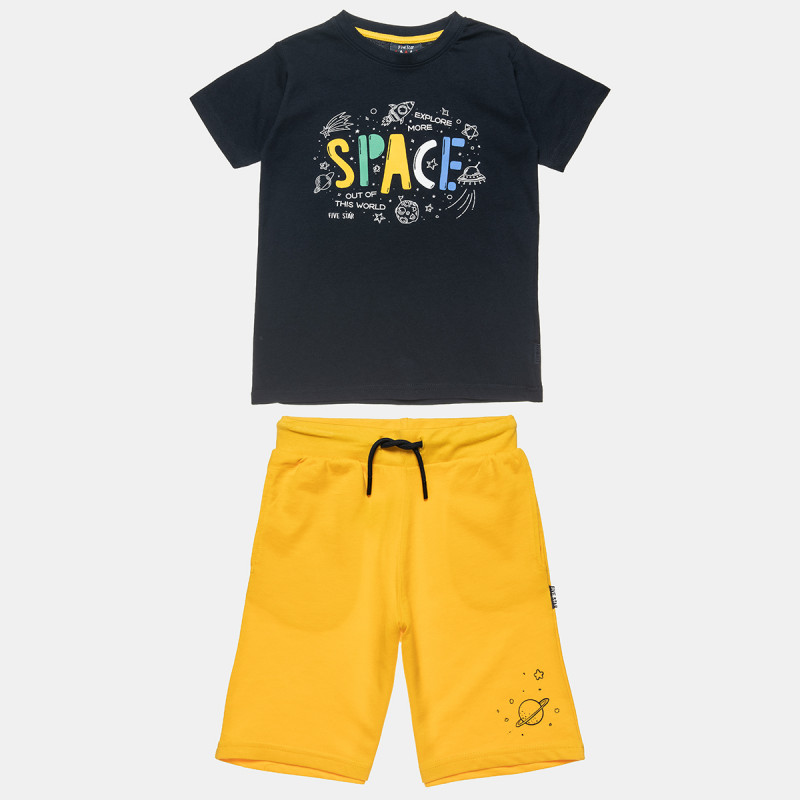 Set Five Star t-shirt and shorts with print (12 months-5 years)