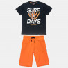 Set Five Star T-Shirt with surf print and shorts (6-16 years)