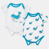 Babygrows Tender Comforts blue whale 2pcs (1-18 months)