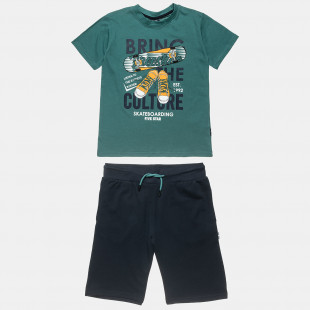 Set Five Star t-shirt with print and shorts (6-16 years)