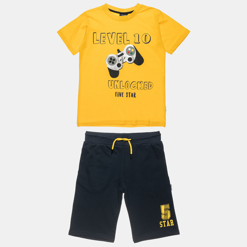 Set Five Star t-shirt and shorts with print (6-16 years)